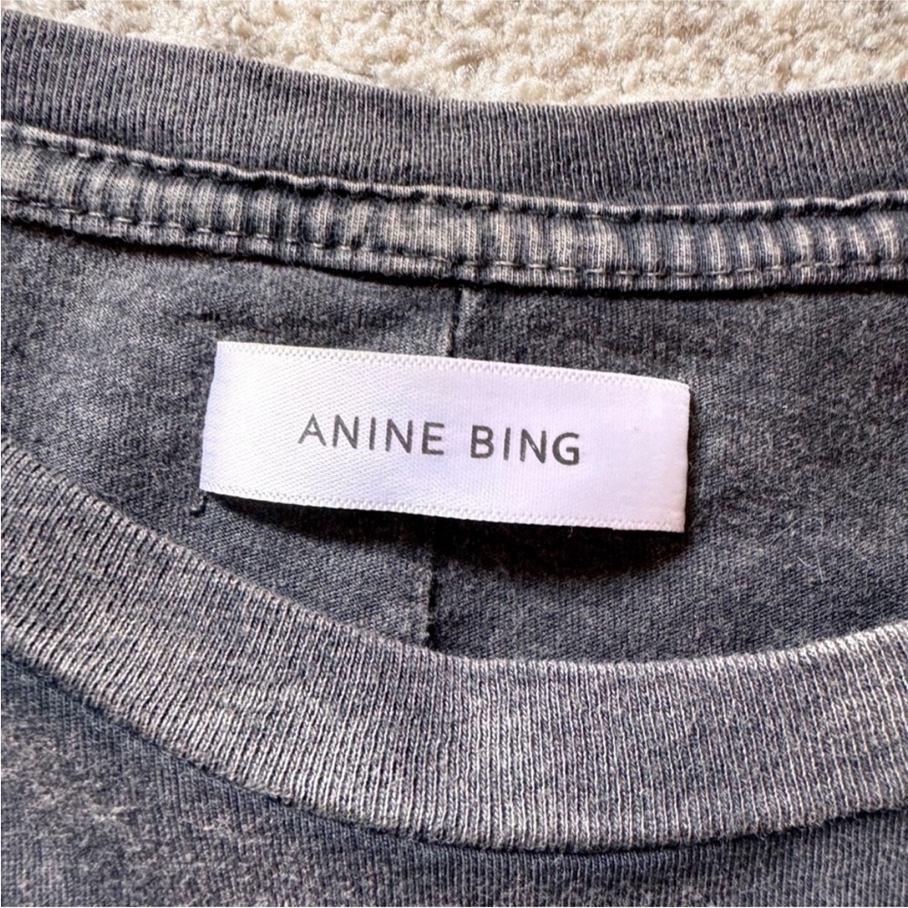 Anine bing BING logo eagle flag vintage los angels tee tshirt oversized XS - Picture 4 of 6